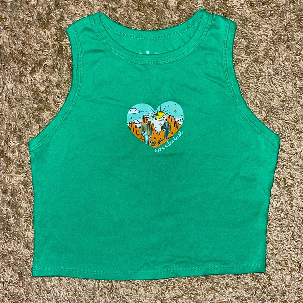 Cropped Wanderlust Tank